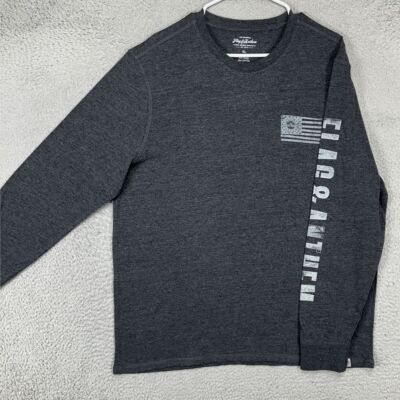 Flag Anthem Crewneck Sweatshirt Adult XL Grey Graphic Flag Pullover Mens NEW