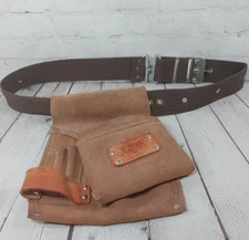 Tool Belt & Holder Leather Single Pouch Fits Sizes 30-42" by Atchison A423LSP