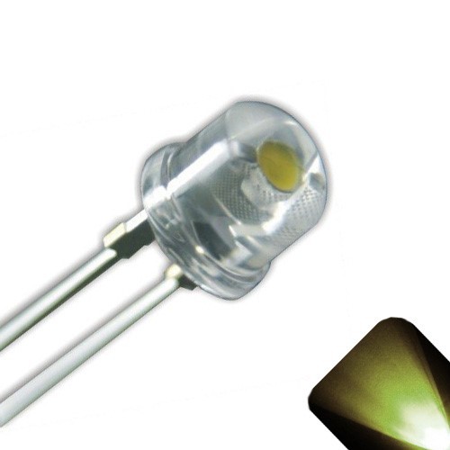 5 x LED 5mm / 4.8mm Warm Soft White Ultra Bright Straw Hat Wide Angle LEDs Car - Picture 1 of 3