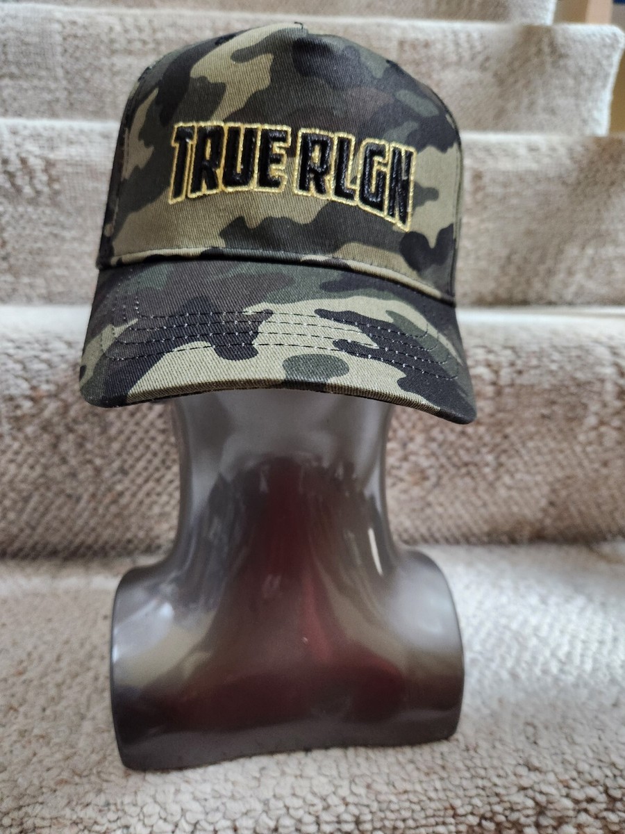 True Religion Camo Trucker Hat True Religion Men's Trucker Hat Depop