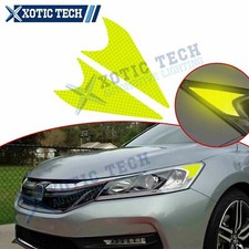 2pcs Jdm Headlight Lamp Eyebrow Reflective Pvc Sticker For Honda Accord 13-17