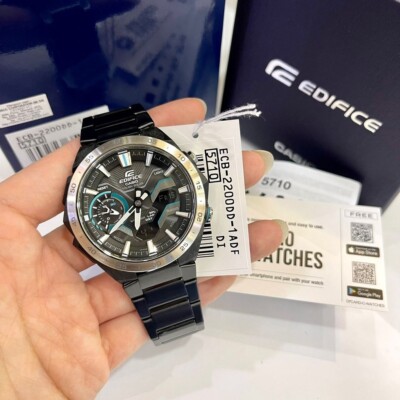 Casio Edifice ECB-2200DD-1A Windflow Series Solar Power Black Ion