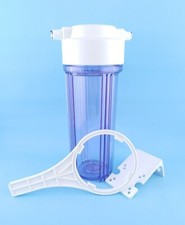 10" In Line Water Filter Housing 1/4" Port with Double O-Rings and 1/4" Push Fit