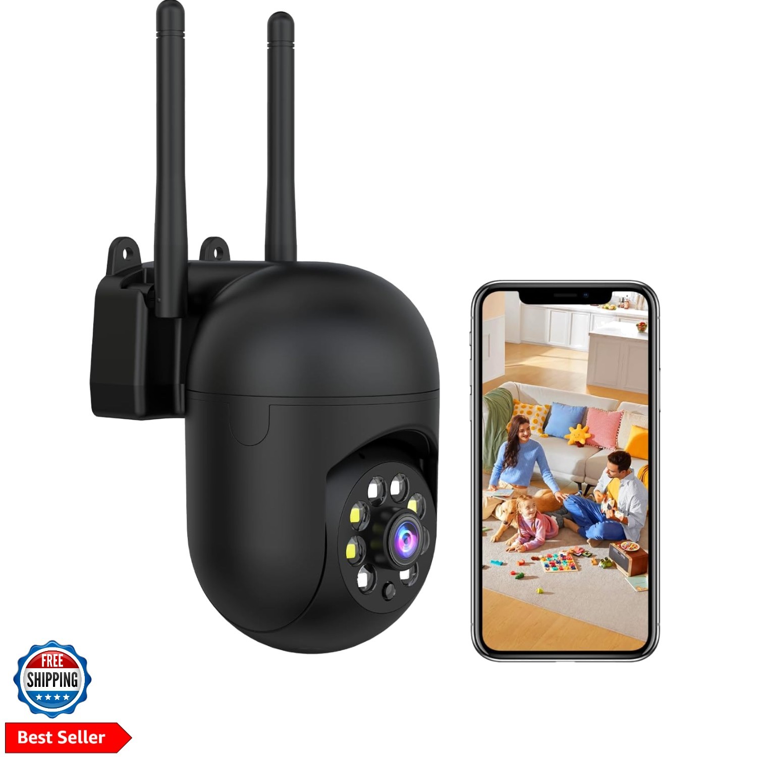 2K Security Camera Wired, 2.4/5GHz Home WiFi Camera, 360&deg; P
