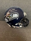 RUSSELL WILSON AUTOGRAPHED MINI HELMET RIDDELL FANATICS COA SEATTLE SEAHAWKS