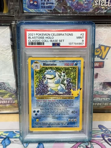 2021 POKEMON CELEBRATIONS CLASSIC COLLECTION #2 BLASTOISE-HOLO PSA 9