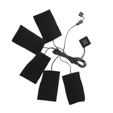 USB Electric Clothes Five Heater Pads Heating Element Adjustable Warmer Tool