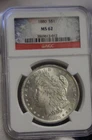 1880 US Morgan Silver Dollar $1 NGC MS62