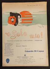SPARTITO MUSICALE 'O SOLE MIO VERSI GIOVANNI CAPURRO MUSICA EDUARDO DI CAPUA