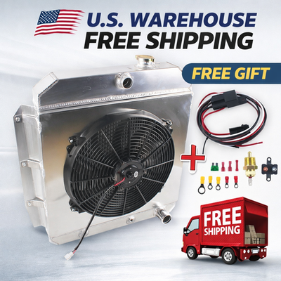 #ad 3 Row Radiatoramp;16#x27;#x27;FanRelay For 55 59 Chevy GMC Apache C K 100 150 Pickup Truck $224.00