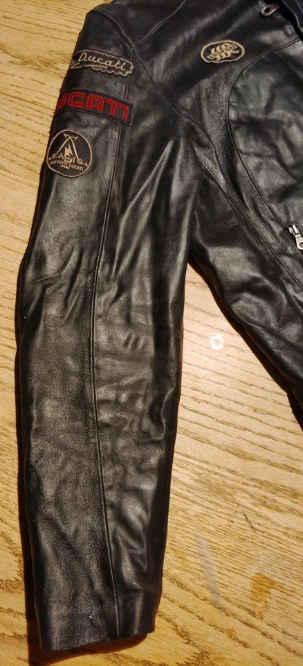 Ducati Vintage Leather Jacket XXL (Italian XL) with Patches - Image 4 of 4
