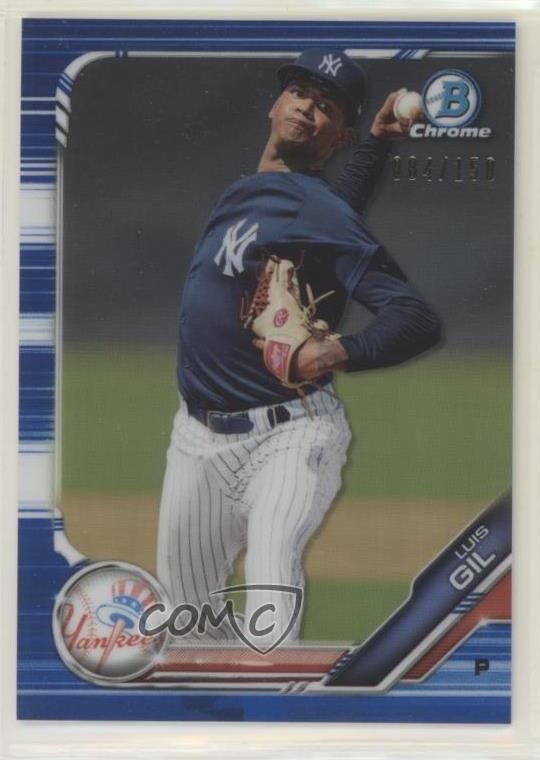 2019 Bowman Chrome Prospects Blue Refractor 84/150 Luis Gil #BCP-218 8b5