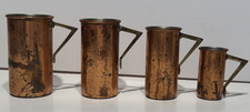 Vintage Copper and Brass Measuring Cups-Lot of 4