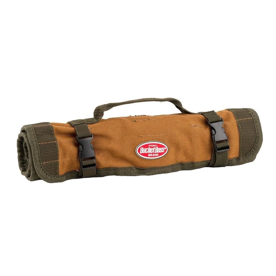 Tool Bag Roll 26"W 25-Pockets Heavy-Duty Canvas Rolled Up Quick-Release Buckles - Image 4 of 4