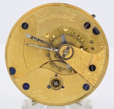 Illinois 18-size America Grade Pocket Watch Movement - Sunrise PL for L. Bauman