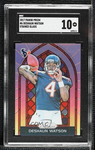 2017 Panini Prizm Stained Glass Silver Deshaun Watson #6 SGC 10 GEM Rookie RC