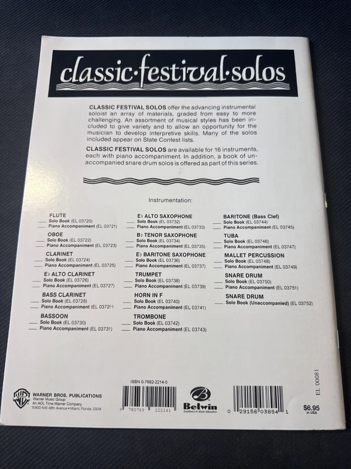 Gekeler Method For Oboe by Kenneth Gekeler Belwin Music Book One - Image 2 of 4