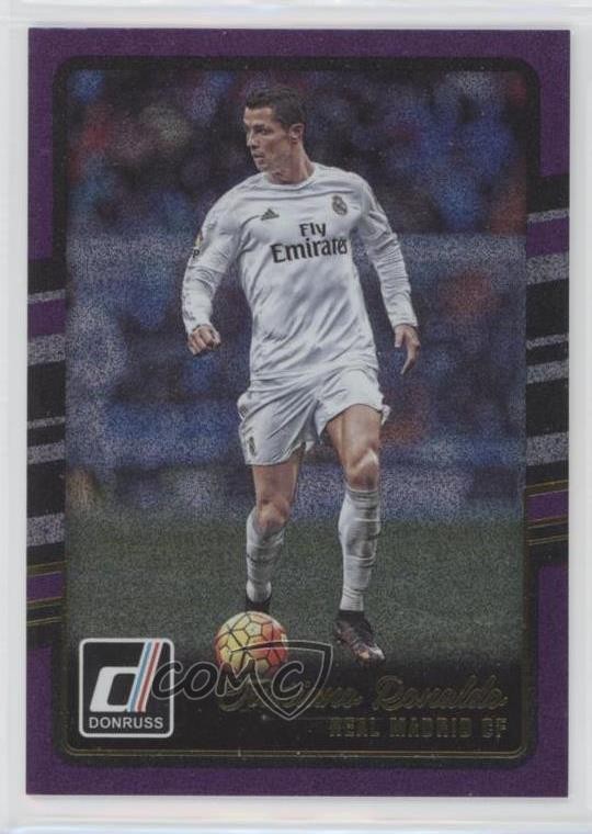 2016-17 Panini Donruss Purple Cristiano Ronaldo #138 0h1