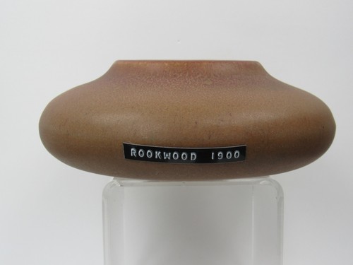 Antico vaso in ceramica marrone piccolo ROOKWOOD del 1900 - Foto 4 di 21