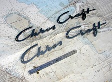 Vintage Chris Craft CLASSIC SCRIPT EMBLEMS-12 Photos-L@@K