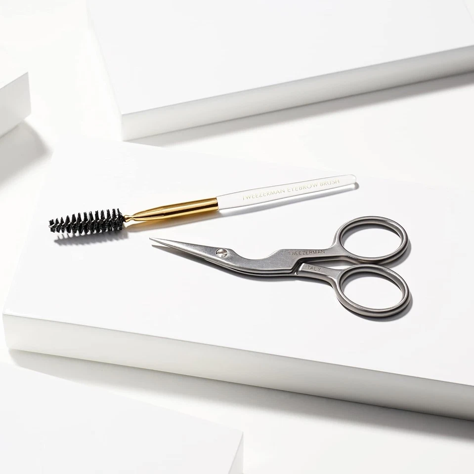 Tweezerman Brow Shaping Scissors and Brush - Stainless Steel Eyebrow Trimming🔥 - Image 2 of 4