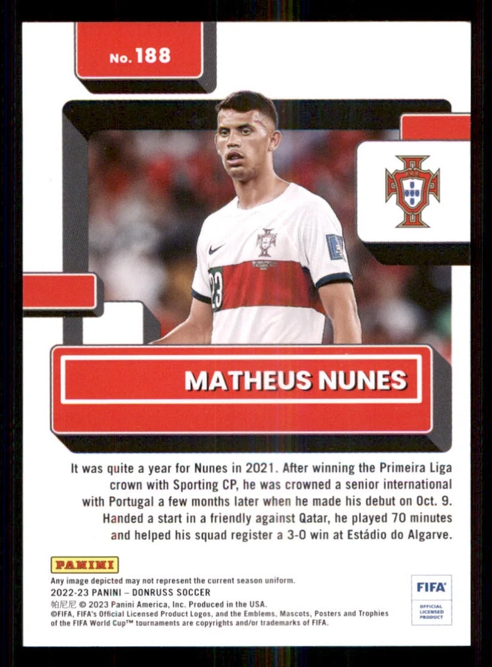 2022-23 Donruss #188 Matheus Nunes RR - Image 2 of 2