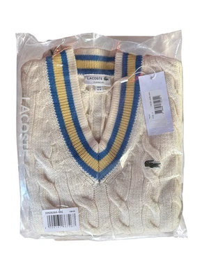 Lacoste V-Neck Cricket Pullover Size 4 - Bild 1 von 3