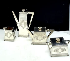 Durgin Art Deco Tea and Coffee Set 4 pieces 54 oz