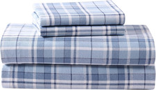Laura Ashley - Flannel Sheets Queen Size, Anti-Pilling Wrinkle Resistant Cotto