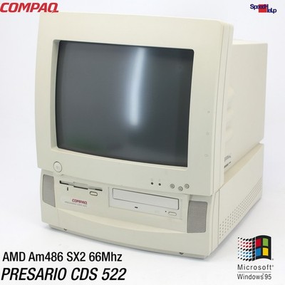 14'' COMPAQ PRESARIO CDS522 ALL IN ONE AMD Am486 SX2 66MHZ COMPUTER PC WINDOWS 95