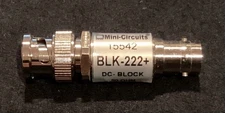 MINI-CIRCUITS 15542 BLK-222+ DC BLOCK 50 OHMS .01-2.2 GHZ TWO BOXES FIVE IN EACH