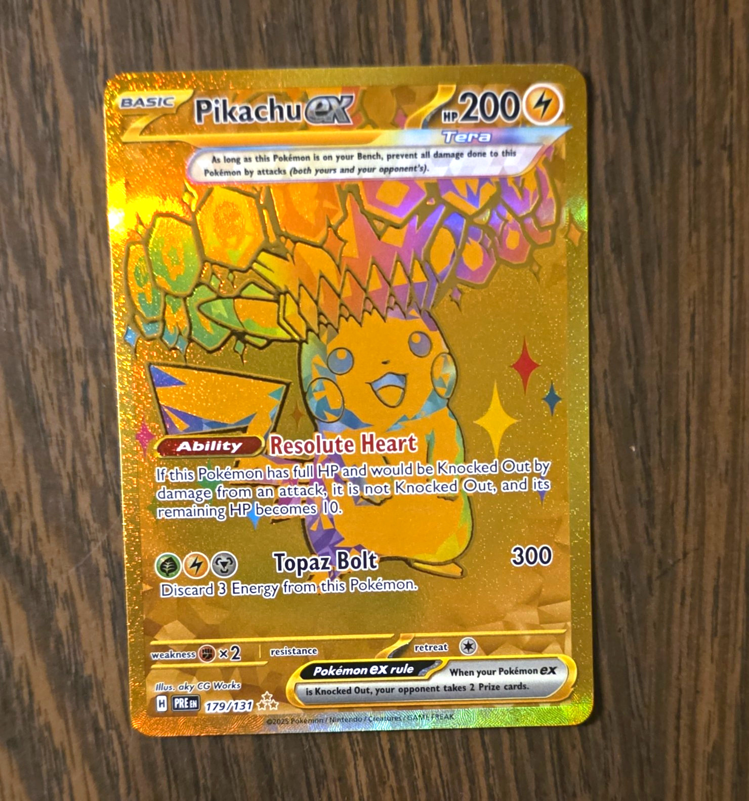 Pokemon TCG Pikachu ex 179/131 Sv: Prismatic Evolutions Hyper Rare Holo EN