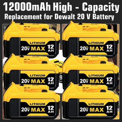 #ad Pack 12.0AH For DeWalt 20V 20 Volt Max XR Lithium Ion Battery DCB206 2 DCB205 2 $80.00