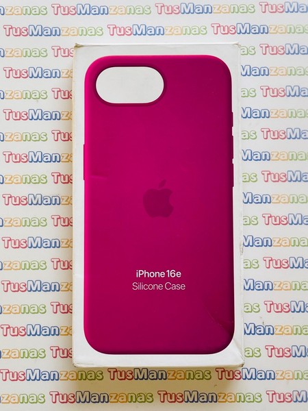 FUNDA ORIGINAL APPLE SILICONE CASE IPHONE 17e 16e ROSA FUCSIA