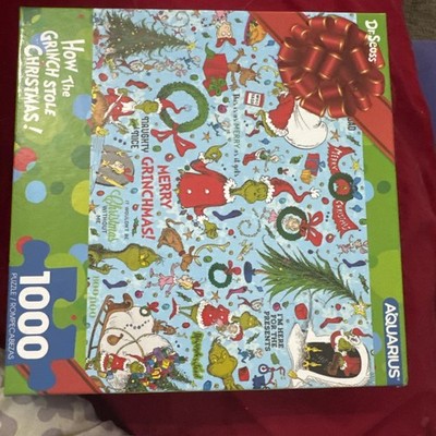 Dr. Seuss How The Grinch Stole Christmas 1000 Piece Jigsaw Puzzle Aquarius NEW