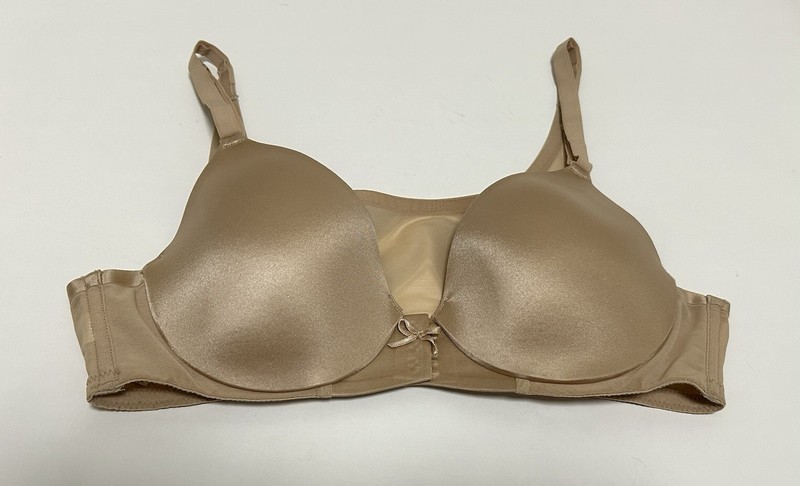 Spanx 34B Bra La Mode By Sara Blakely Mesh Back Front Closure Bra Beige NUDE