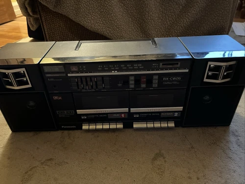 Vtg Panasonic RX-CW26 Boombox Stereo Radio Cassette Player 80s