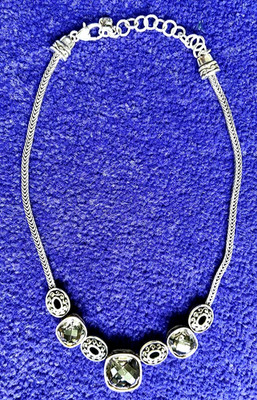 BRIGHTON VENUS RISING CHAMPAGNE/TAUPE SWAROVSKI CRYS FULL-STONE NECKLCE NWOT VTG