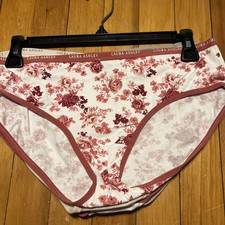 Laura Ashley 5 pk Sz L Cotton Bikinis Underwear Panties FLORAL/ STRIPED