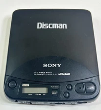 VTG Sony Discman D-121 CD Compact Player 1993 MegaBass Portable Player SEE VIDEO