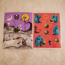 Vintage 1990s Monsters and Nightmare Theme Halloween Sticker Sheet Set.