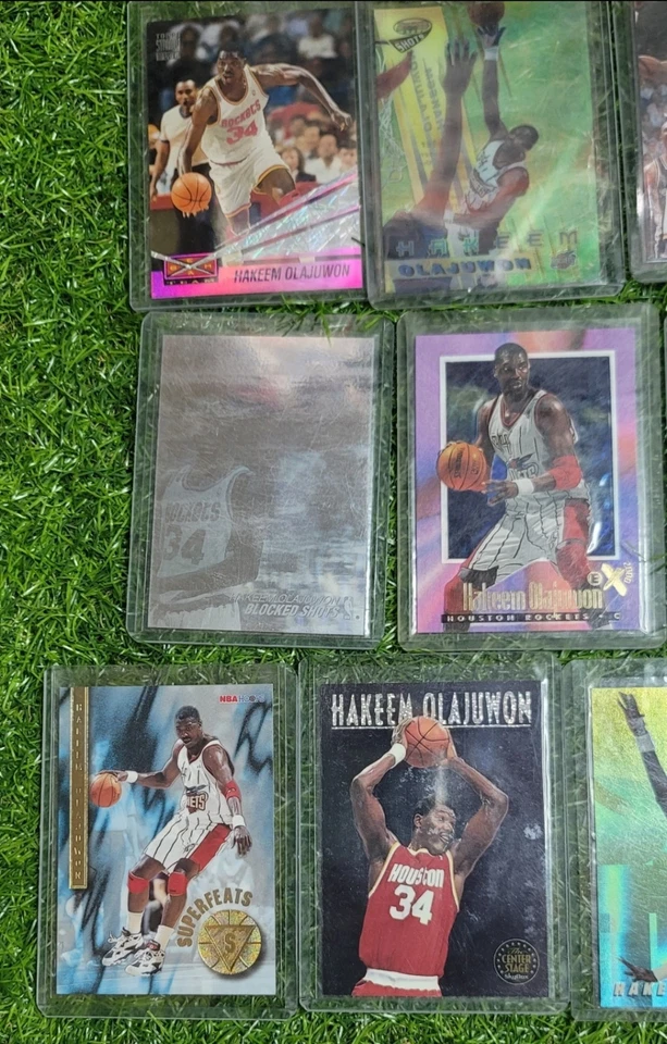 29 años 90 HAKEEM OLAJUWON INSERTO CARTAS RARAS COLECCIÓN TOPPS CUBIERTA SUPERIOR FLEER Foto 3 de 4