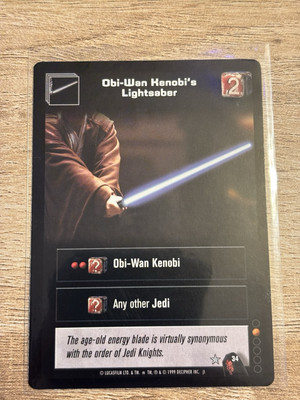 1999 Young Jedi Collectible Card Game Obi-Wan Kenobi's Lightsaber #34
