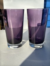 2- Amethyst Purple Highball Tumbler William Yeoward Crystal