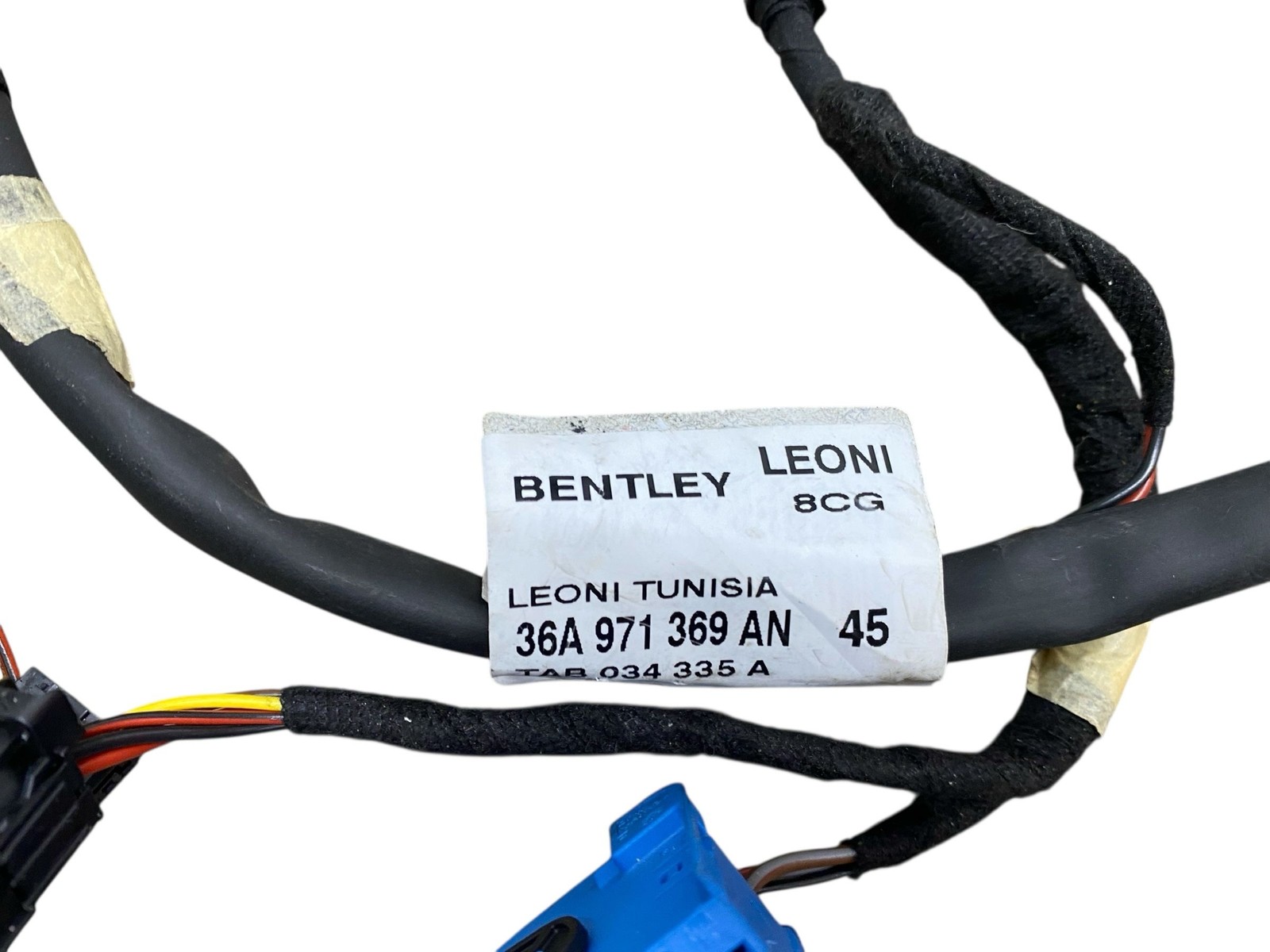 2016-2020 BENTLEY BENTAYGA FRONT RIGHT PASSENGER SEAT WIRE HARNESS 36A971369AN