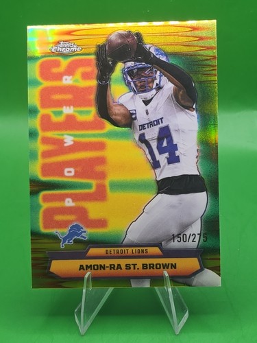 Topps 2025 Chrome Amon-Ra St. Brown Power Players PP-26 150/275 Lions NFL