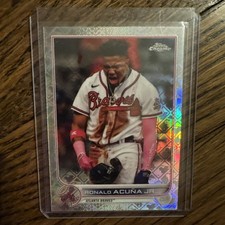 2022 Topps Chrome Ronald Acuna Jr Logofractor Atlanta Braves #110