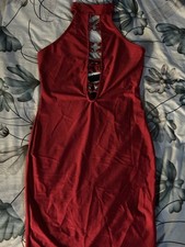 Cute Sexy Red Women Dress Open