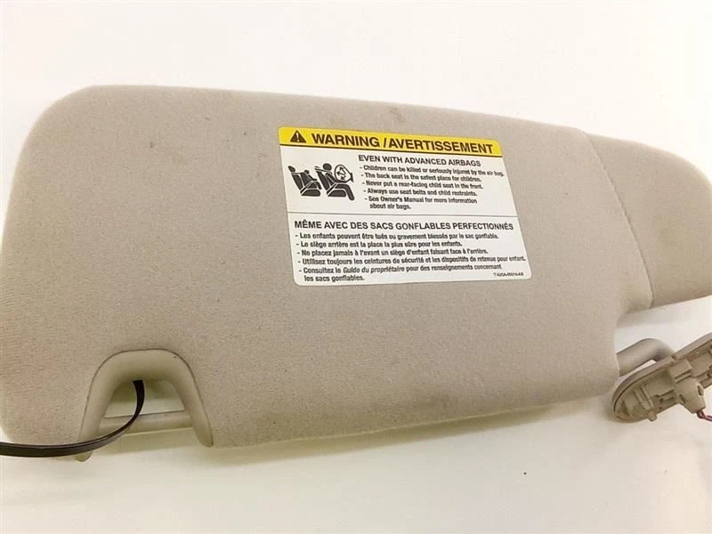 2006 FORD FUSION PASSENGER SUN VISOR SUN SHADE TAN CLOTH OEM USED TESTED - Image 3 of 4