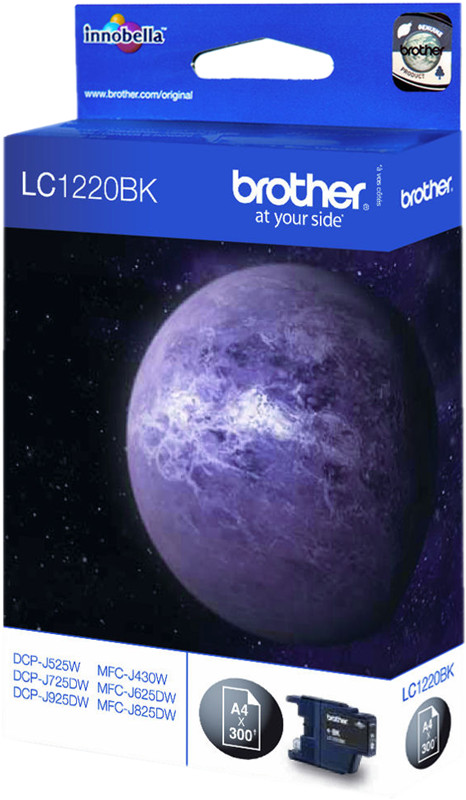 Cartouche d'encre noire Brother LC-1220 authentique pour imprimante jet d'encre